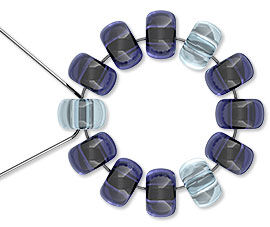 Stringed beads looped